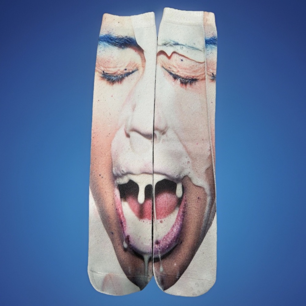 Rare 2015 Miley Cyrus & Her Dead Petz Tour Knee Socks Milky Milk Flaming Lips